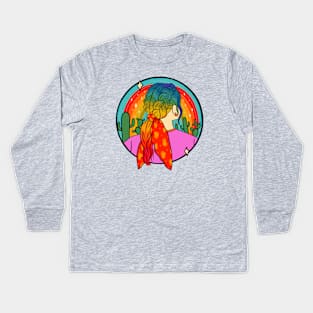 Rainbow Girl Kids Long Sleeve T-Shirt